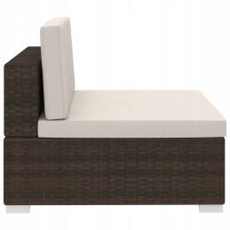 Poilsio komplektas iš rotango 2+2+6+4 ruda/kreminė 280x70x54 cm