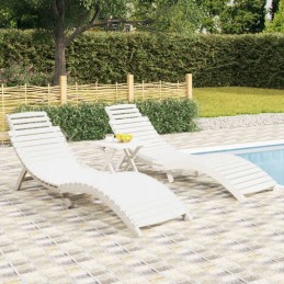 2 vnt balti gultai 184x55x64cm, akacijos masyvo