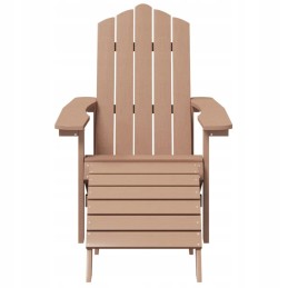 Vidaxl Adirondack sodo kėdės su atrama kojoms, 2 vnt, HDPE, ruda