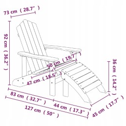 Vidaxl Adirondack sodo kėdės su atrama kojoms, 2 vnt, HDPE, ruda