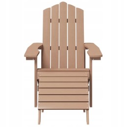 Vidaxl Adirondack sodo kėdės su atrama kojoms, 2 vnt, HDPE, ruda