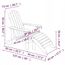 Vidaxl Adirondack sodo kėdės su atrama kojoms, 2 vnt, HDPE, ruda