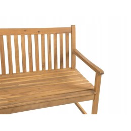 Sodo suoliukas iš sertifikuotos medienos, 160 cm, su mėlyna Vivara pagalvėle