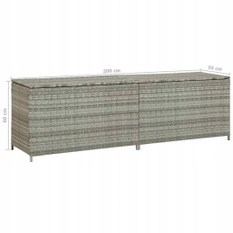 Vidaxl polirotango sodo dėžutė, 200 x 50 x 60 cm, pilka, 46476