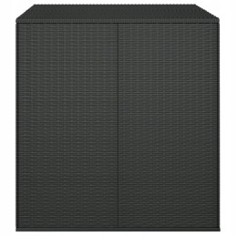 Vidaxl sodo pagalvių dėžutė rotango PE 100x97,5x104 cm, juoda