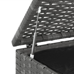 Vidaxl sodo pagalvių dėžutė, PE rotangas, 100x97,5x104cm, pilka