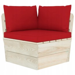 Vidaxl 4-vietė sodo sofa iš padėklų, su pagalvėmis, eglės mediena