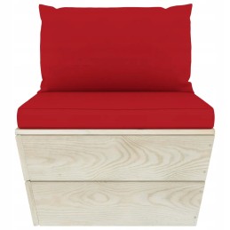 Vidaxl 4-vietė sodo sofa iš padėklų, su pagalvėmis, eglės mediena