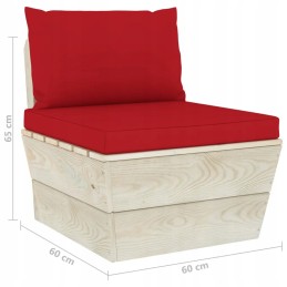 Vidaxl 4-vietė sodo sofa iš padėklų, su pagalvėmis, eglės mediena