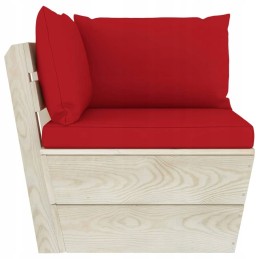 Vidaxl 4-vietė sodo sofa iš padėklų, su pagalvėmis, eglės mediena