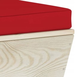 Vidaxl 4-vietė sodo sofa iš padėklų, su pagalvėmis, eglės mediena