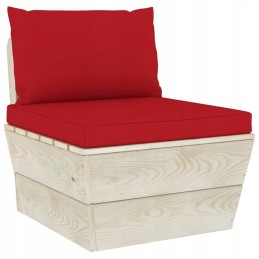 Vidaxl 4-vietė sodo sofa iš padėklų, su pagalvėmis, eglės mediena