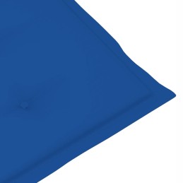 Medinės sodo kėdės su pagalvėlėmis - kobalto mėlyna, 5 pozicijų, 57x69x111 c