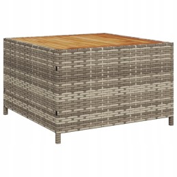 Sodo kampinė sofa su pagalvėlėmis ir stalu, pe rotango, pilka