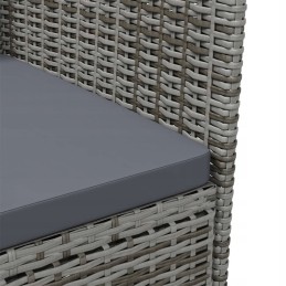 3 dalių sodo baldų komplektas su pagalvėlėmis