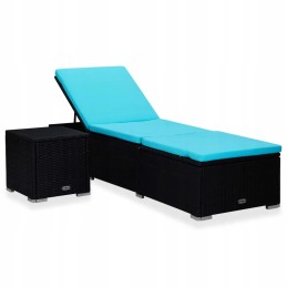 Vidaxl gultas 310227 plastikinis juodas + buitiniai audiniai York audinio audinys 3 vnt.