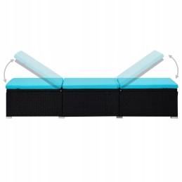 Vidaxl gultas 310227 plastikinis juodas + buitiniai audiniai York audinio audinys 3 vnt.