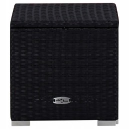 Vidaxl gultas 310227 plastikinis juodas + buitiniai audiniai York audinio audinys 3 vnt.