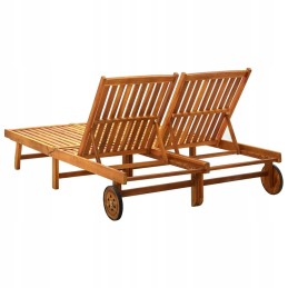 Sodo šezlongas 2 asmenims, akacijos medienos masyvo
