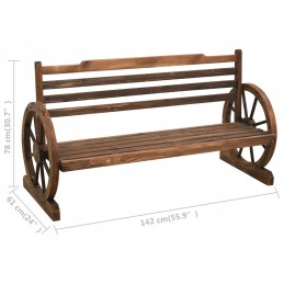 Sodo suolas, 142 cm, eglės masyvo