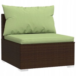 Sodo rotango sofos komplektas, ruda, 70x70x60cm