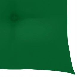 Vidaxl sodo kėdės, 2 komplektas, žalios pagalvėlės, tikmedžio masyvo