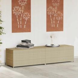 Vidaxl sodo dėžė, mišri smėlio spalvos, 469 l, polirotangas