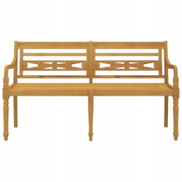 Vidaxl batavia suolas, 150 cm, tikmedžio masyvo