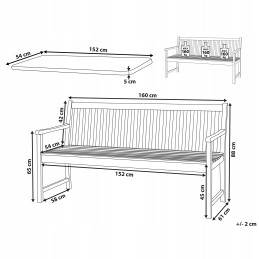 Sodo suolas pagamintas iš sertifikuotos medienos 160 cm su