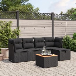 Rattan PE juodas poilsio komplektas 62x62x69 cm