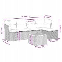 Rattan PE juodas poilsio komplektas 62x62x69 cm