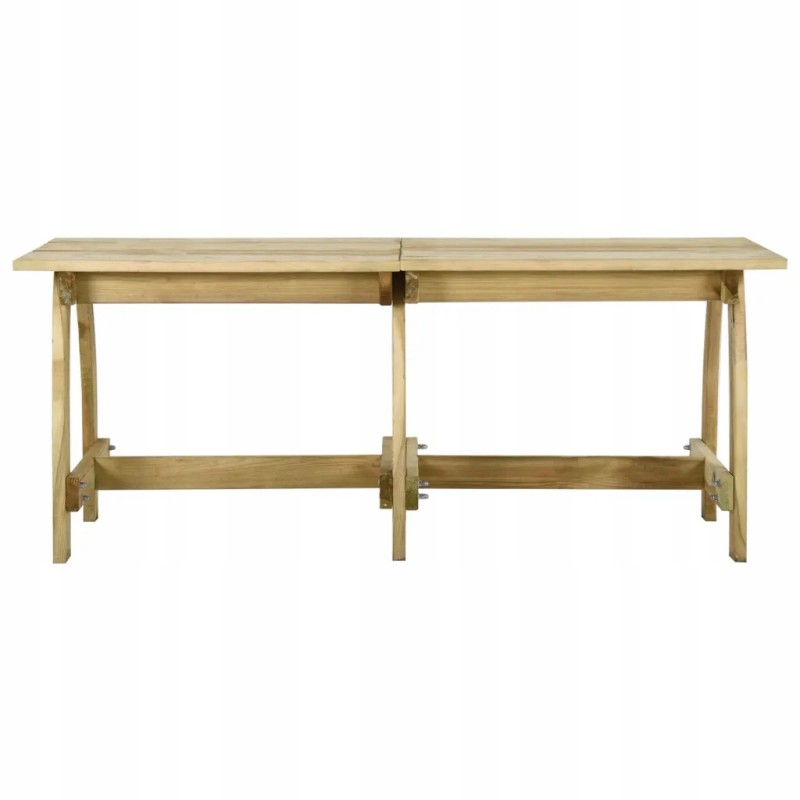 Sodo stalas, 220x74x75 cm, impregnuota pušies mediena