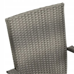 Valgomojo komplektas sodui - stalas + 4 kėdės (150x90x72cm) - pilka