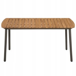Valgomojo komplektas sodui - stalas 150x90cm + 4 rotango kėdės, ruda