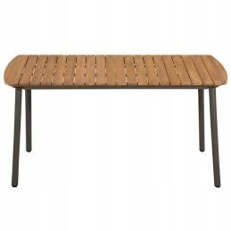 Sodo rotango valgomojo komplektas, 150x90 cm, pilkas