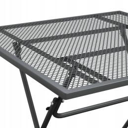 Vidaxl 5 dalių sodo baldų komplektas, metalinis tinklelis, antracitas