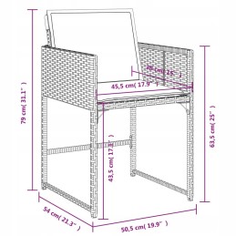Sodo kėdės su pagalvėlėmis, 4vnt, mišri smėlio spalvos, polirotango lumarko!