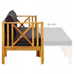 Vidaxl 3 vietų sodo suolas su pagalvėlėmis, 179 cm, akacijos mediena