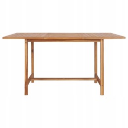 Vidaxl sodo stalas, 150x150x76 cm, tikmedžio masyvo