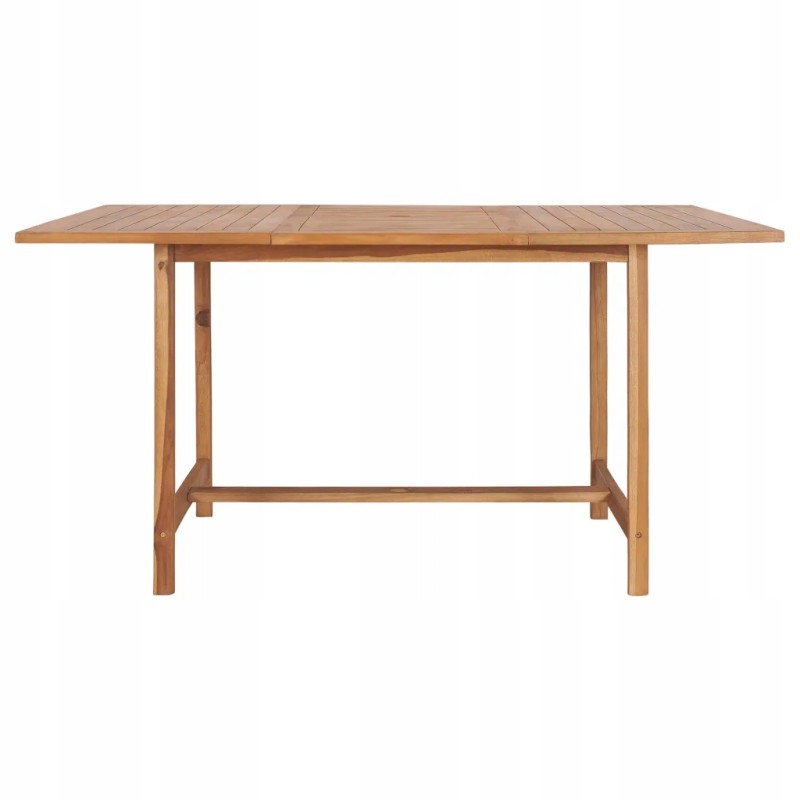 Vidaxl sodo stalas, 150x150x76 cm, tikmedžio masyvo