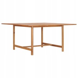 Vidaxl sodo stalas, 150x150x76 cm, tikmedžio masyvo