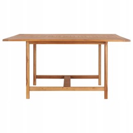 Vidaxl sodo stalas, 150x150x76 cm, tikmedžio masyvo