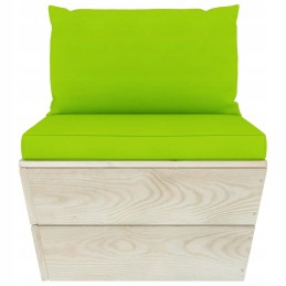 4-vietė sodo sofa iš padėklų su eglės medžio pagalvėlėmis