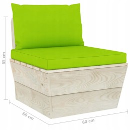 4-vietė sodo sofa iš padėklų su eglės medžio pagalvėlėmis