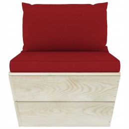 4-vietė sodo sofa iš padėklų su eglės medžio pagalvėlėmis