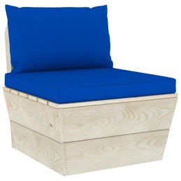 4-vietė sodo sofa iš padėklų su eglės medžio pagalvėlėmis