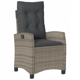 Rattan sodo kėdė su pagalvėlėmis, pilka, 57x66x93 cm