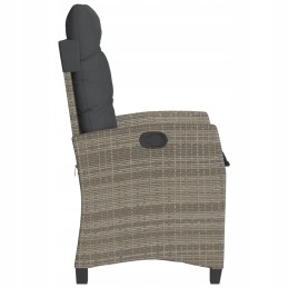 Rattan sodo kėdė su pagalvėlėmis, pilka, 57x66x93 cm