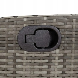 Rattan sodo kėdė su pagalvėlėmis, pilka, 57x66x93 cm