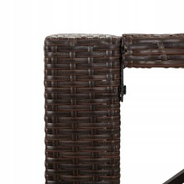 Vidaxl baro stalas su stikliniu stalviršiu, rudas, 185x80x110 cm